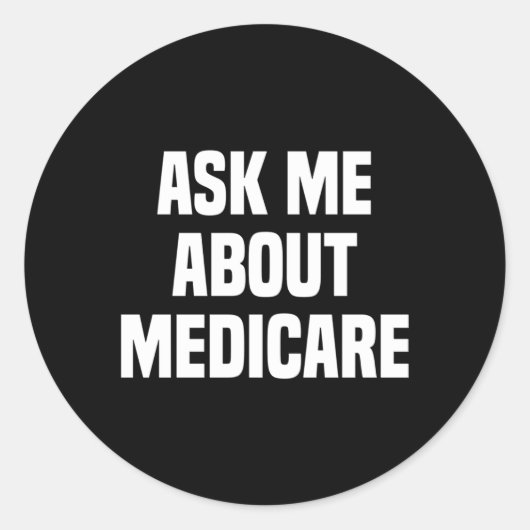 Vraag me naar Zorgverzekeraar A Ronde Sticker (Voorkant)