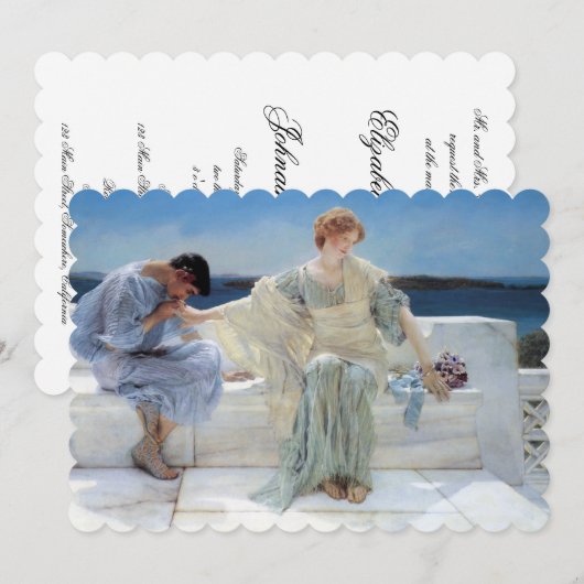 Vraag me niet meer, Alma Tadema, bruiloft Kaart (Voorkant / Achterkant)