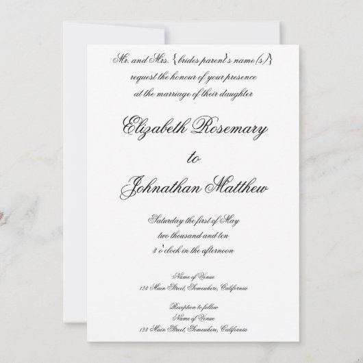 Vraag me niet meer door Alma Tadema, bruiloft Kaart (Achterkant)