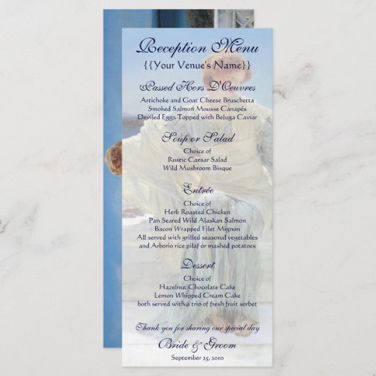 Vraag me niet meer door Alma Tadema, Victoriaans k Menu (Voorkant / Achterkant)