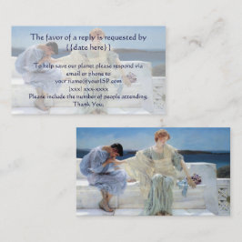 Vraag me niet meer door Alma Tadema Wedding RSVP Informatiekaartje
