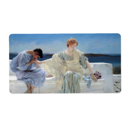 Vraag me niet meer door Sir Lawrence Alma Tadema Etiket (Voorkant)