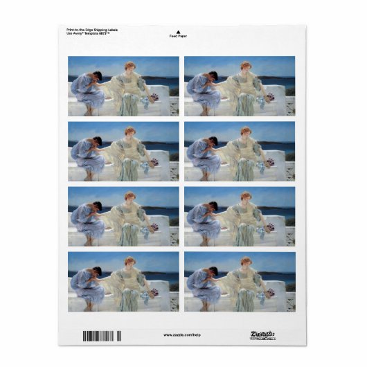 Vraag me niet meer door Sir Lawrence Alma Tadema Etiket (Full Sheet)