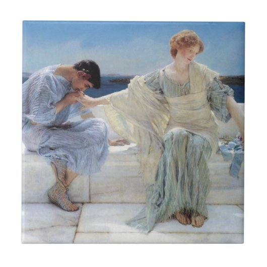 Vraag me niet meer door Sir Lawrence Alma Tadema Tegeltje (Voorkant)