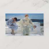 Vraag me niet meer door Sir Lawrence Alma Tadema Visitekaartje (Achterkant)