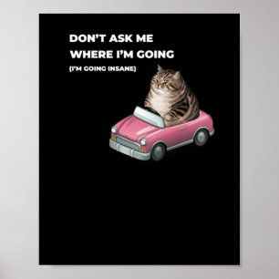 Vraag me niet waar ik heen ga (ik word gek) poster