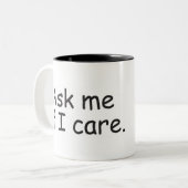 Vraag me of ik het kan tweekleurige koffiemok (Voorkant links)