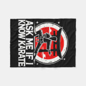 Vraag me of ik karate ken fleece deken (Voorkant (Horizontaal))