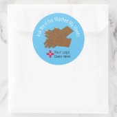 Vraag me of ik mijn handen heb gewassen ronde sticker (Tas)