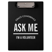 Vraag me of ik vrijwilliger ben klembord (Voorkant)