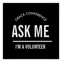 Vraag me of ik vrijwilliger ben perfect poster