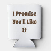 Vraag me om je een pap te vertellen. blikjeskoeler (Achterkant)