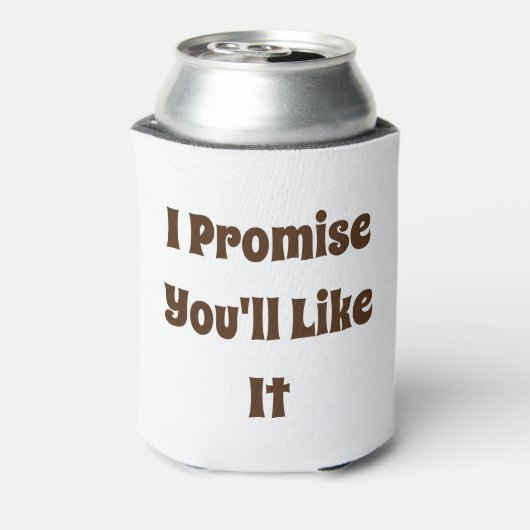 Vraag me om je een pap te vertellen. blikjeskoeler (Blikje Achterkant)