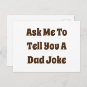 Vraag me om je een pap te vertellen. briefkaart (Voorkant / Achterkant)