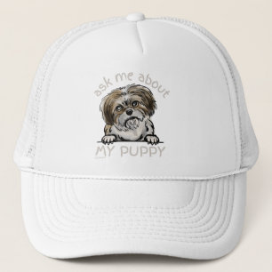 VRAAG ME OM MIJN grappige cadeautje voor leuk hond Trucker Pet