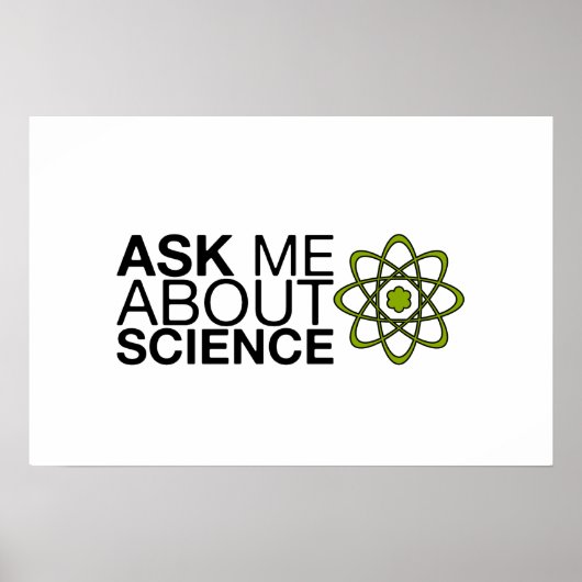 Vraag me om wetenschap poster (Voorkant)
