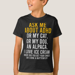 Vraag Me Over Adhd Autisme Mentale Gezondheid Bewu T-shirt