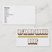 Vraag me over bier visitekaartje (Voorkant / Achterkant)