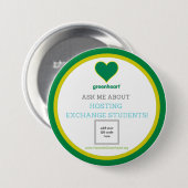 Vraag me over de hostingknoop ronde button 7,6 cm (Voorkant /achterkant)