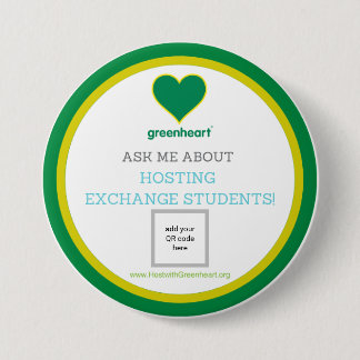 Vraag me over de hostingknoop ronde button 7,6 cm