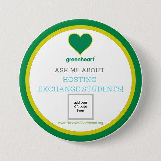 Vraag me over de hostingknoop ronde button 7,6 cm (Voorkant)