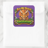 Vraag me over de Triceratops | 3 inch sticker (Tas)