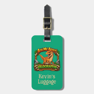Vraag me over - de Velociraptor Bagage Label