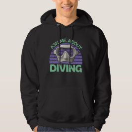 vraag me over duiken hoodie