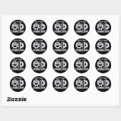 Vraag me over engineering ronde sticker (Vel)