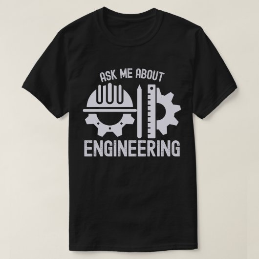 Vraag me over engineering t-shirt (Design voorkant)