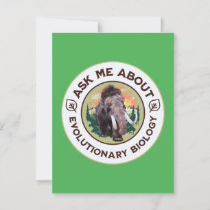Vraag Me Over Evolutionaire Biologie Wolharige Mam Briefkaart