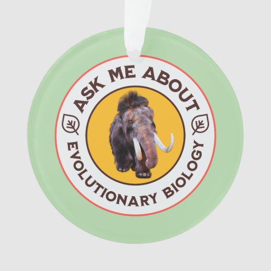 Vraag Me Over Evolutionaire Biologie Wolharige Mam Ornament (voorkant)