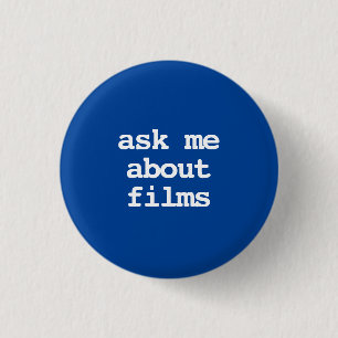 vraag me over films typografie Knop Ronde Button 3,2 Cm