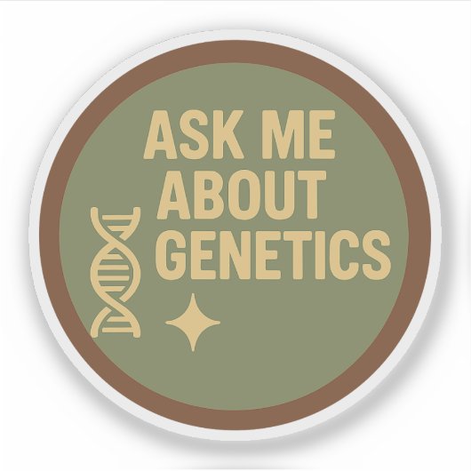 Vraag Me Over Genetica Sticker (Voorkant)
