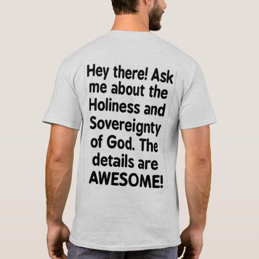 Vraag me over God - shirt  (Achterkant)