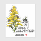 Vraag me over Goldenrod en bestuivers Sticker (Vel)