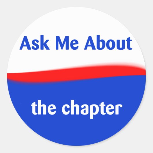 Vraag me over het hoofdstuk ronde sticker (Voorkant)