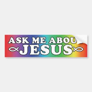 Vraag me over Jezus Bumpersticker