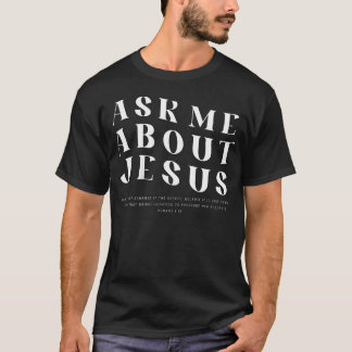 Vraag Me Over Jezus Christelijke Bijbel T-shirt