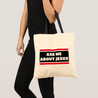 Vraag me over Jezus Evangelism Canvas tas