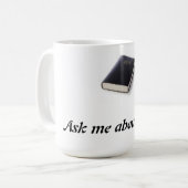 Vraag me over Jezus met bijbel Koffiemok (Voorkant links)