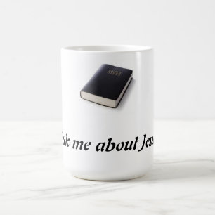 Vraag me over Jezus met bijbel Koffiemok
