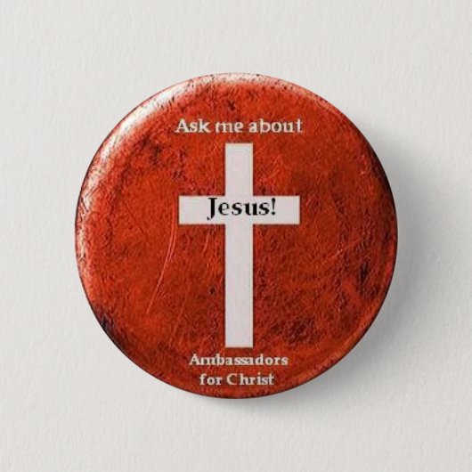 Vraag me over Jezus! Ronde Button 5,7 Cm (Voorkant)