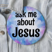 vraag me over Jezus Ronde Button 6,0 Cm (In situ)
