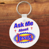 Vraag me over Jezus Sleutelhanger (Voorkant)