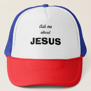 Vraag me over Jezus T-Shirt Trucker Pet