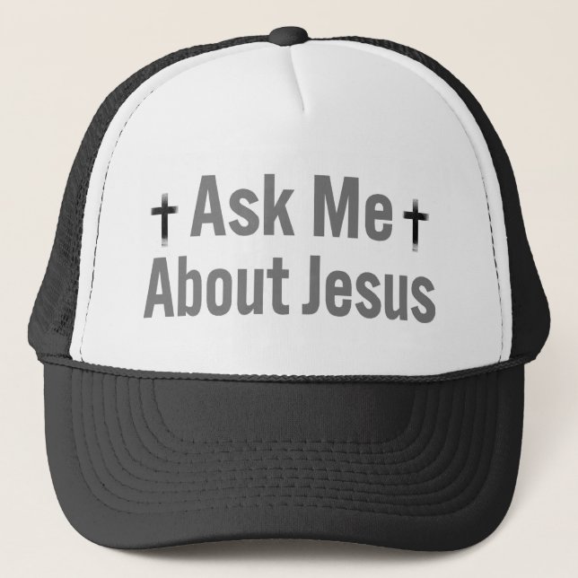 Vraag me over Jezus Trucker Pet (Voorkant)