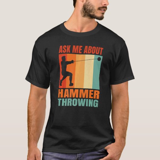 Vraag me over kogelslingeren t-shirt (Voorkant)