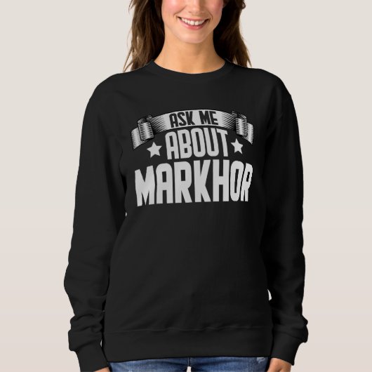 Vraag Me Over Markhor Markhor Dier Trui (Voorkant)