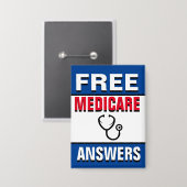 Vraag me over Medicare Button (Voorkant / Achterkant)